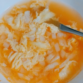 玉葱のアチャールと卵の中華スープ